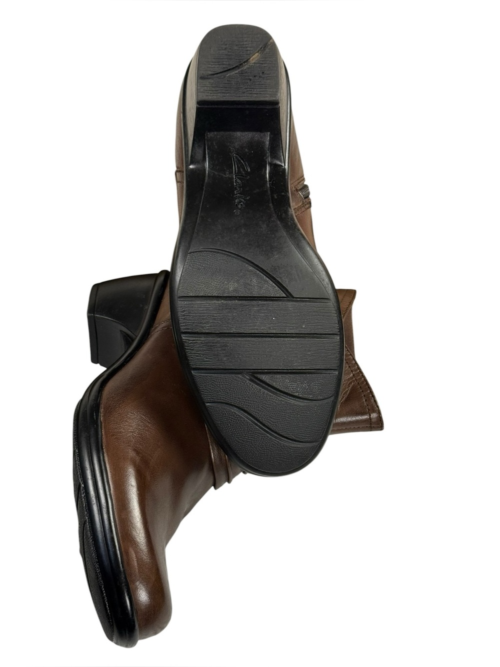 Clark’s Women’s Wish Mood Brown Leather Amkle Bootie Size 7 - Picture 5 of 12